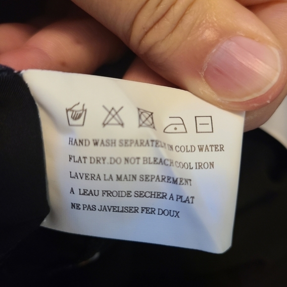 TODAY'S DESIGNER Black Leggings With Floral & Rhinestone Design Size Medium NWT - Picture 5 of 6